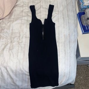Black mini dress, super stretchy